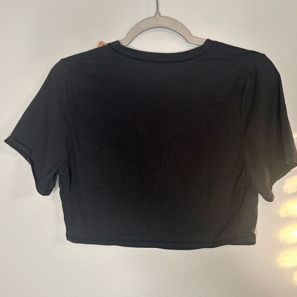 Skims Fits Everybody Super Cropped T-Shirt Special Edition Sparkle NWT - Picture 5 of 5